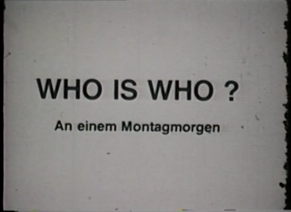 Who is who an einem montagmorgen hfg 1982