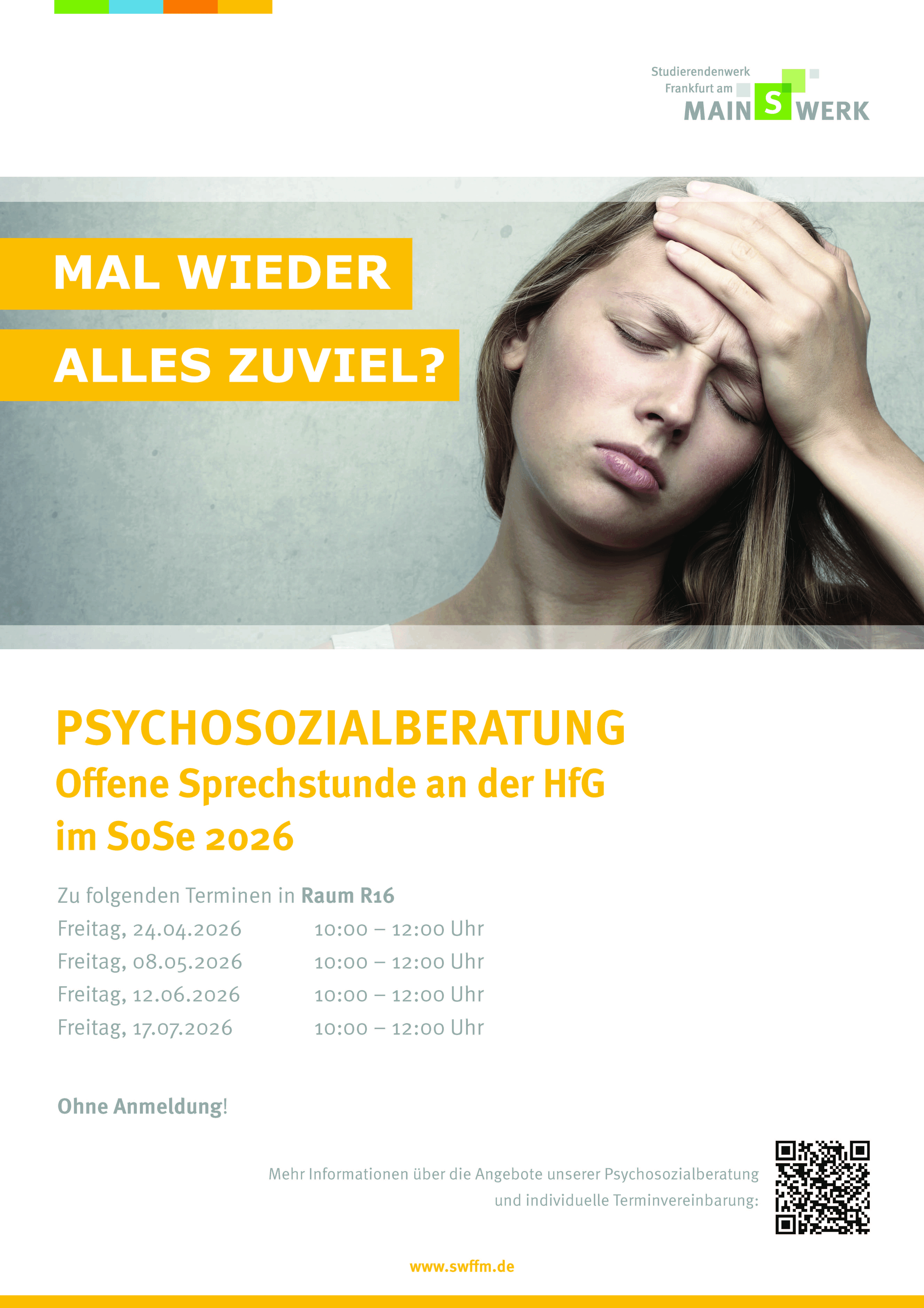 Psb plakat sose 2026 offenesprechstunde hfg