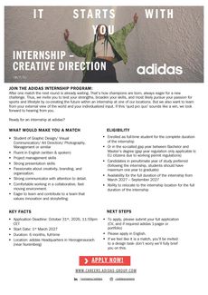 Flyer internship design creative direction 
